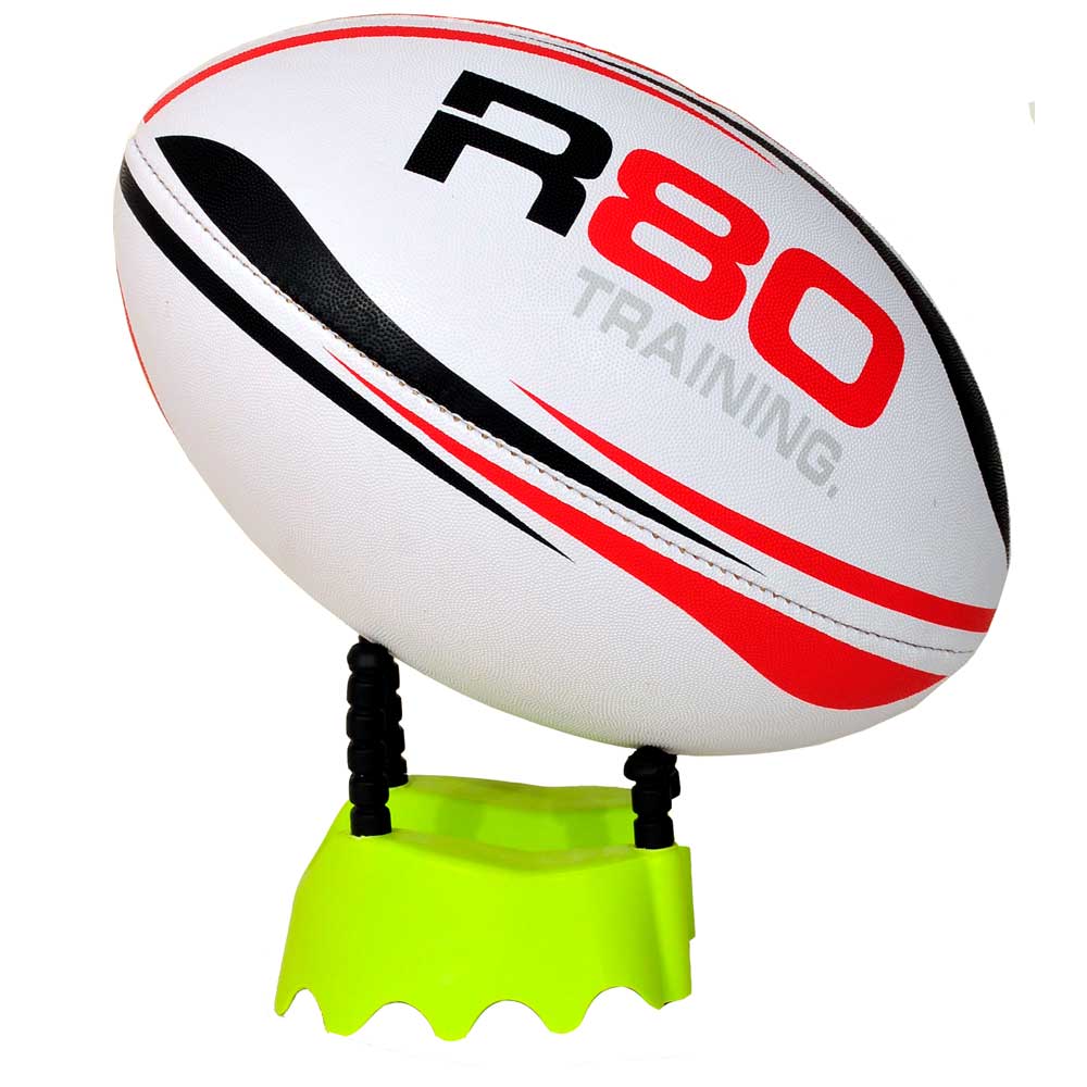 Rugby ball and tee