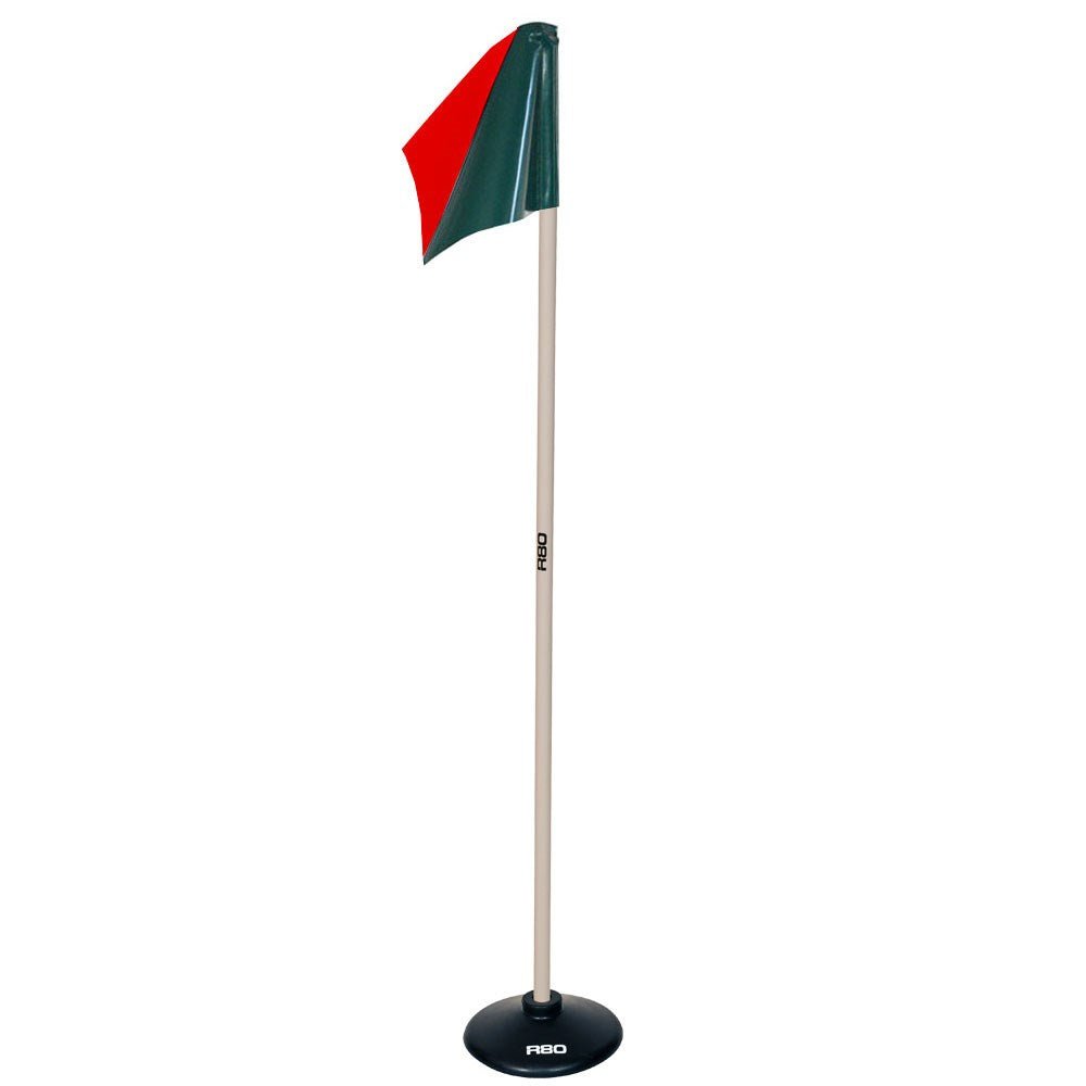 Artificial Surface / Indoor Pole with Club Colour Flag - Red / Green