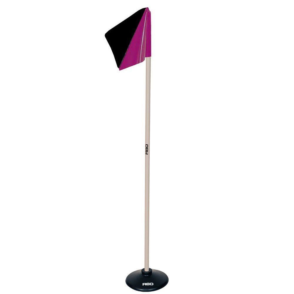 Artificial Surface / Indoor Pole with Club Colour Flag - Royal Blue / Orange
