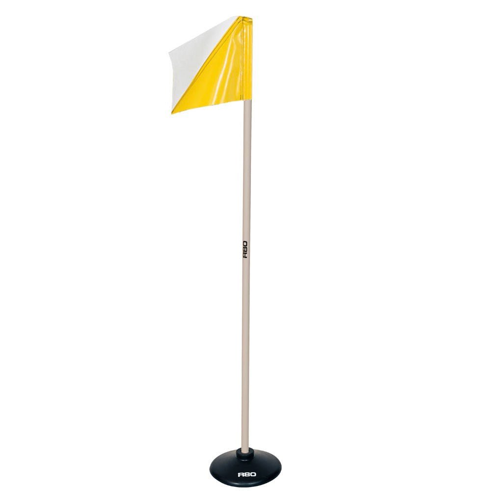 Artificial Surface / Indoor Pole with Club Colour Flag - Yellow / White