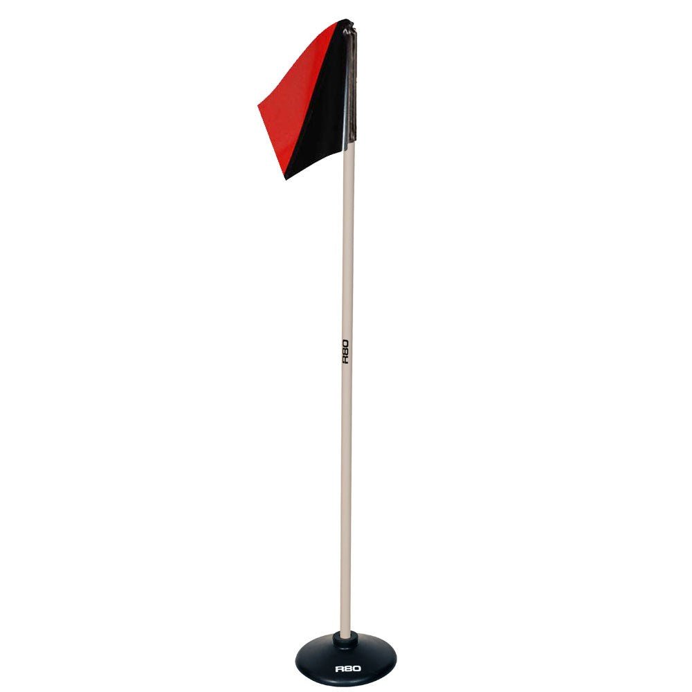 Artificial Surface / Indoor Pole with Club Colour Flag - Black / Red