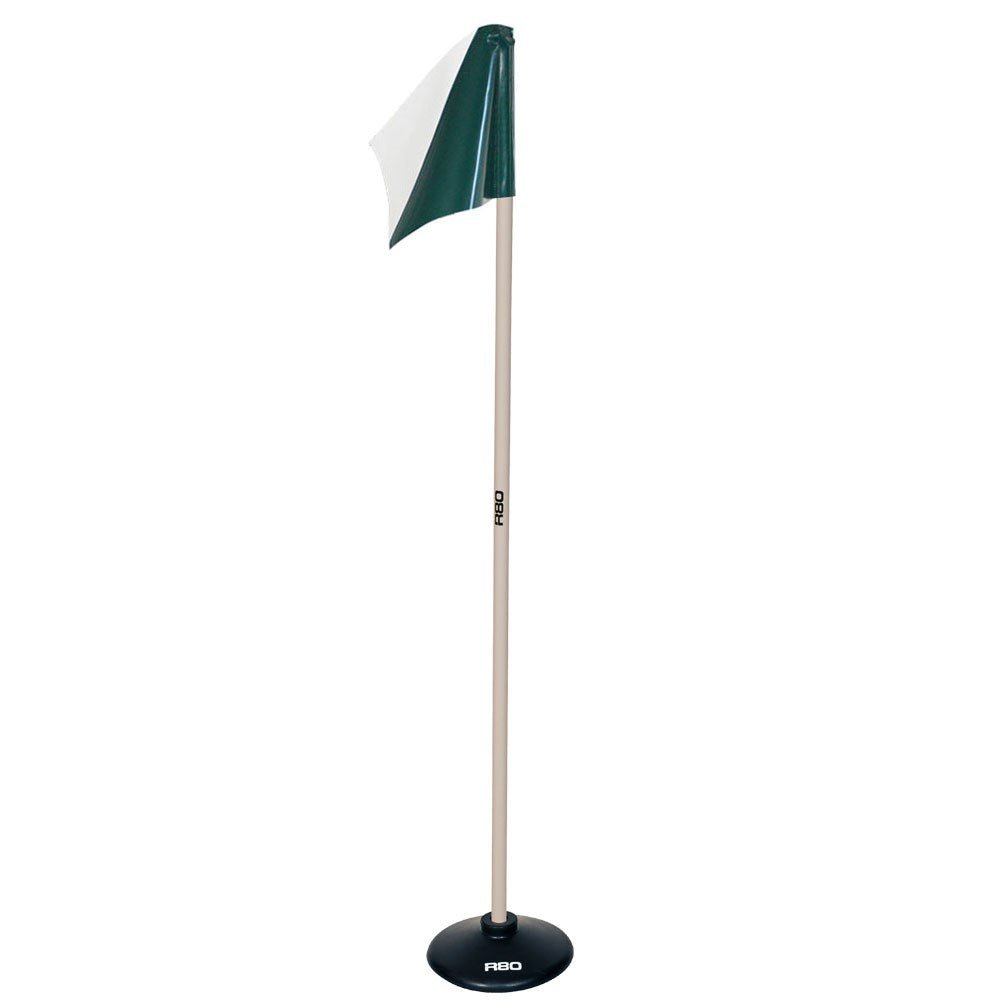 Artificial Surface / Indoor Pole with Club Colour Flag - Green /White