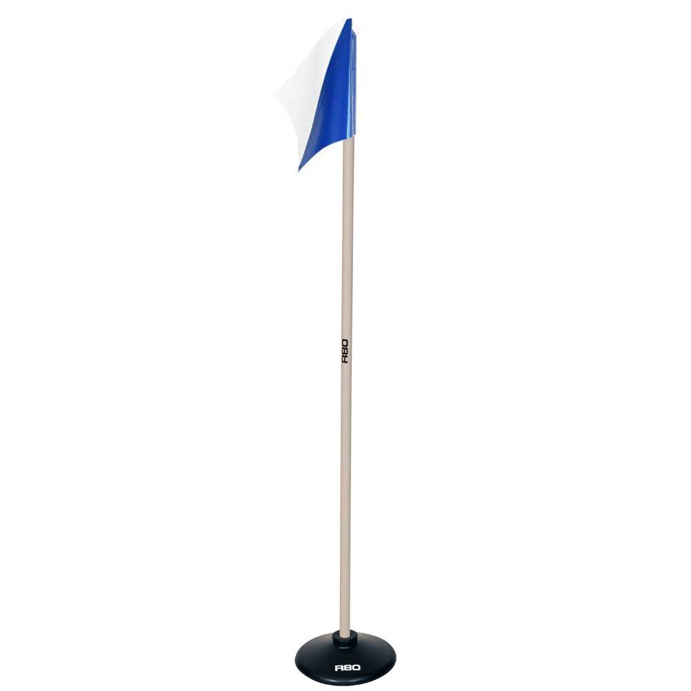 Artificial Surface / Indoor Pole with Club Colour Flag - Royal Blue / White