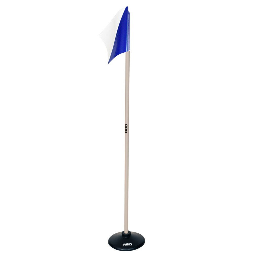 Artificial Surface / Indoor Pole with Club Colour Flag - White / Navy Blue