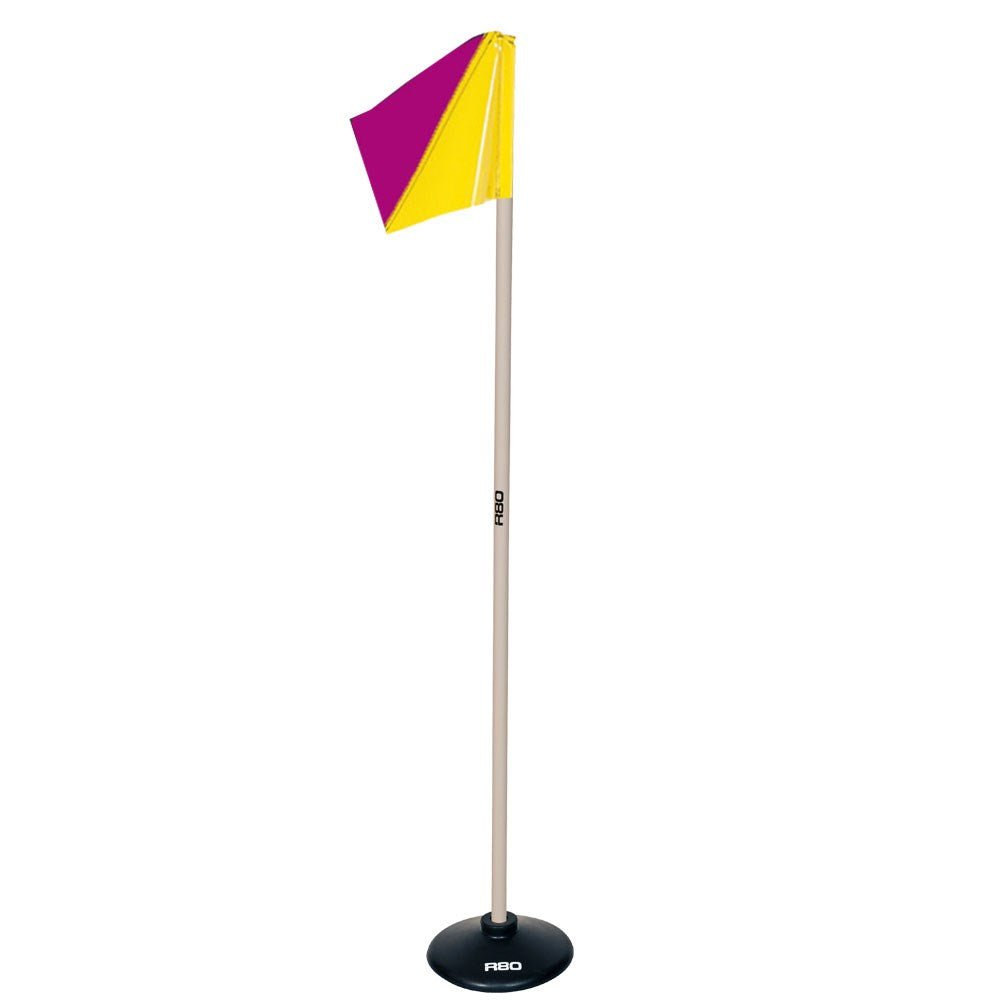 Artificial Surface / Indoor Pole with Club Colour Flag - Yellow / Orange