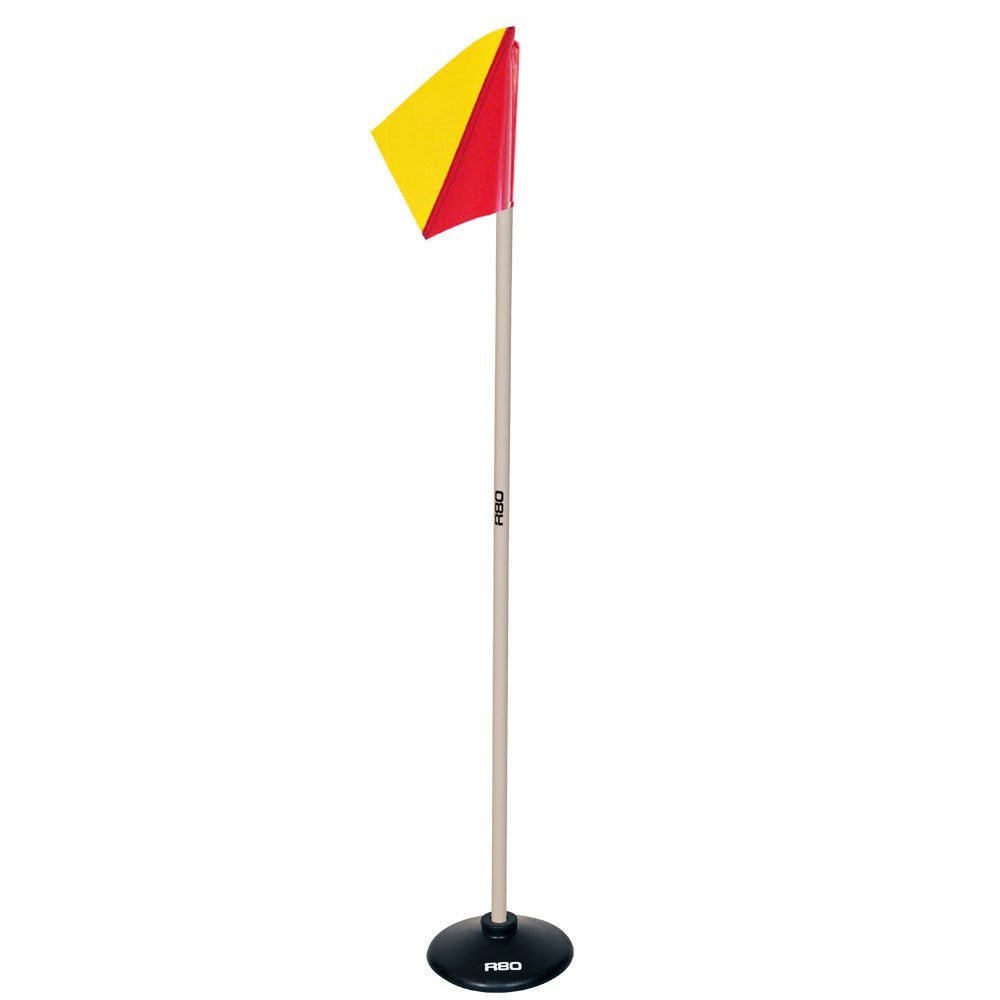 Artificial Surface / Indoor Pole with Club Colour Flag - Yellow / Red