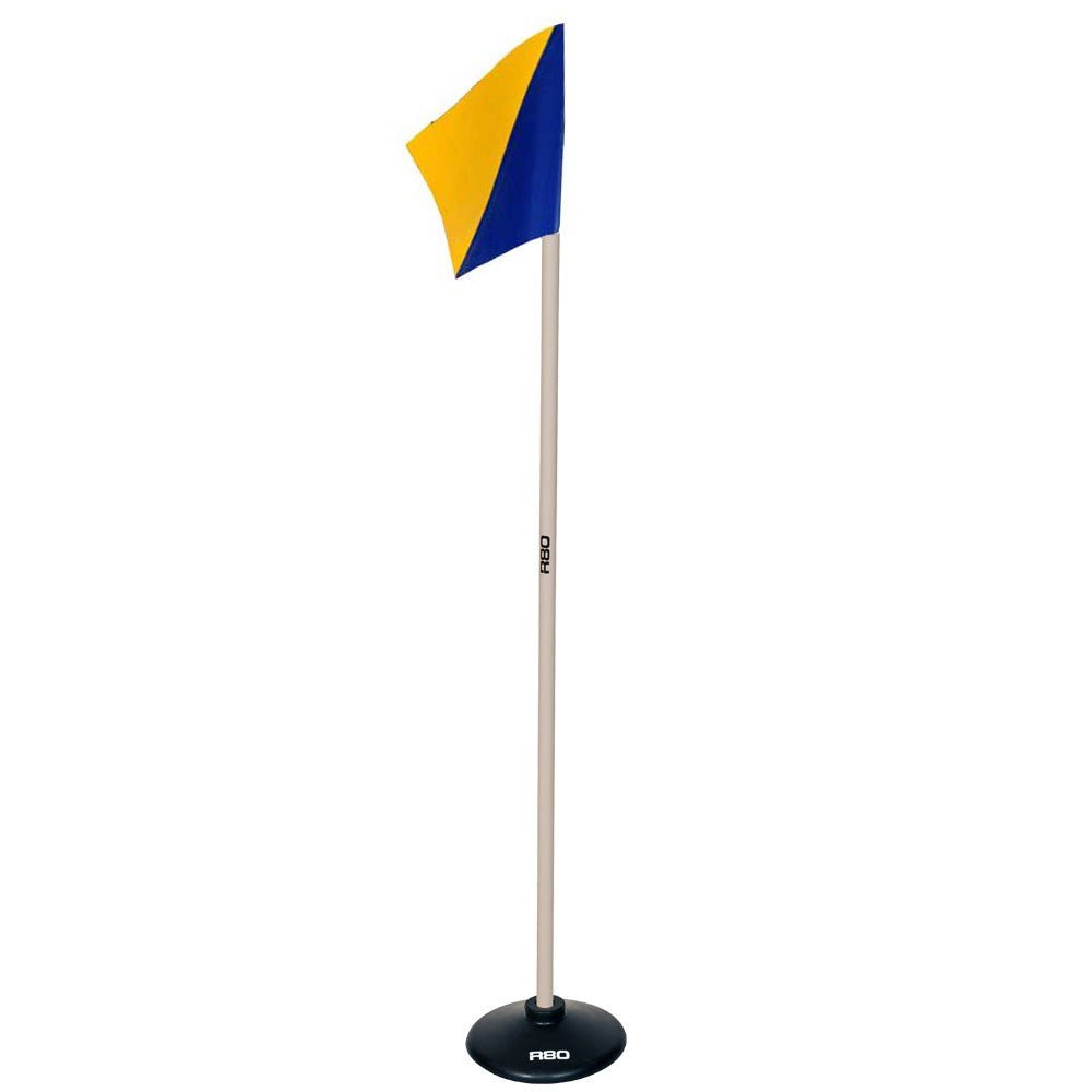 Artificial Surface / Indoor Pole with Club Colour Flag - Yellow / Navy Blue