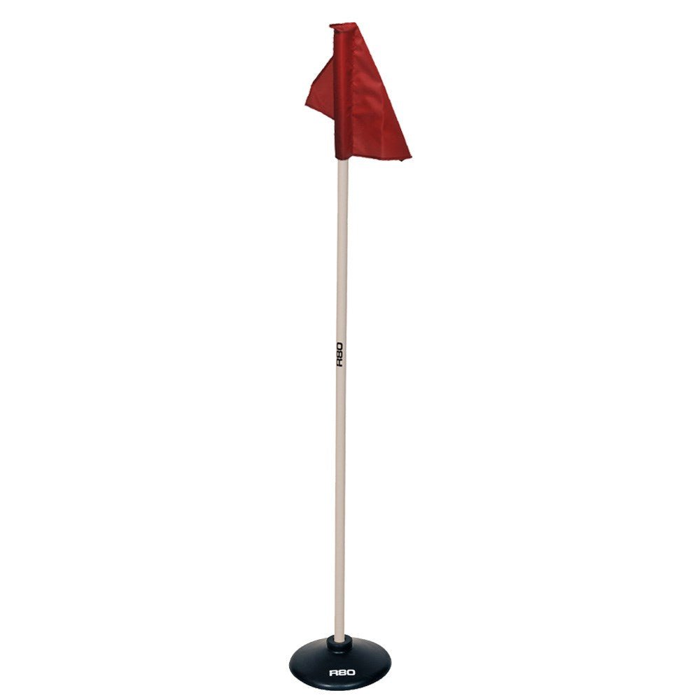Artificial Surface / Indoor Pole with Nylon Flag - Red