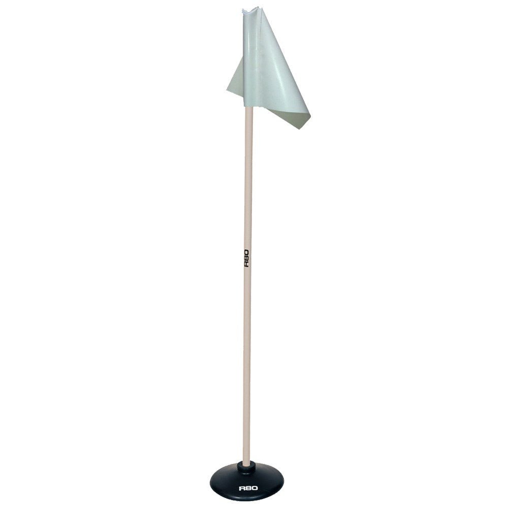 Artificial Surface / Indoor Pole with Top Tarp Flag - White