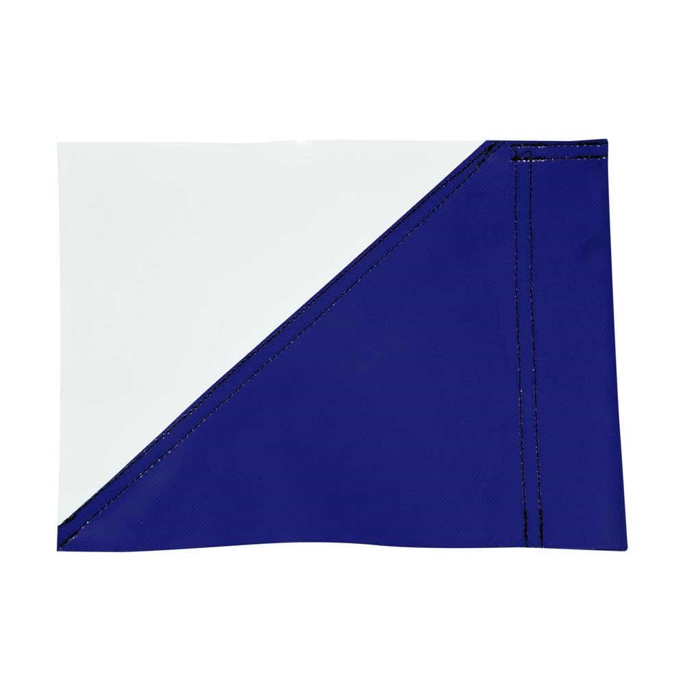 Club Colour Touchline Flags - White / Navy Blue