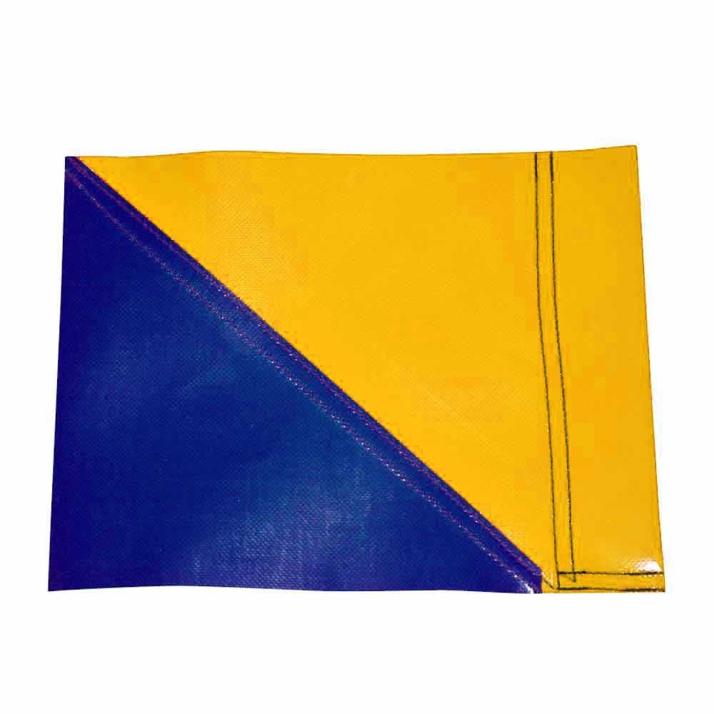 Club Colour Touchline Flags - Yellow / Navy Blue