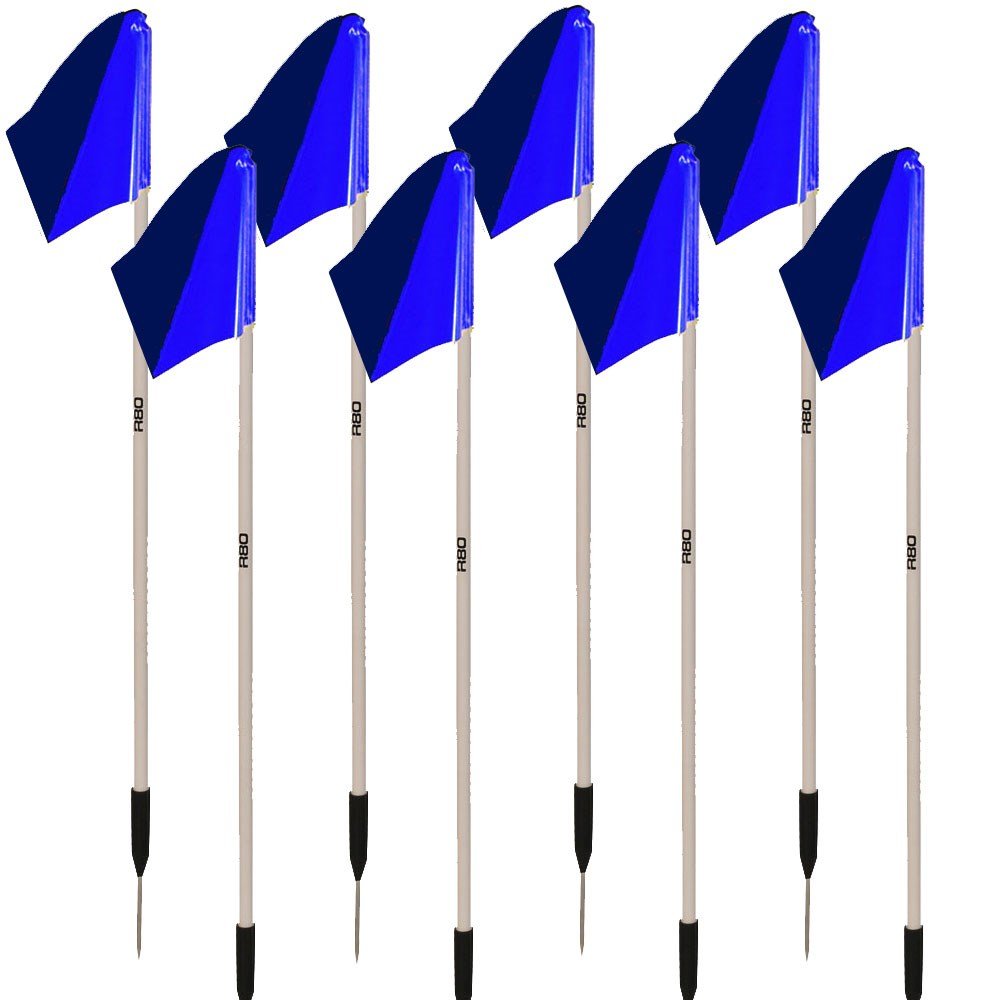 Club Coloured Side-line Pole and Flag Sets - R80 Rugby