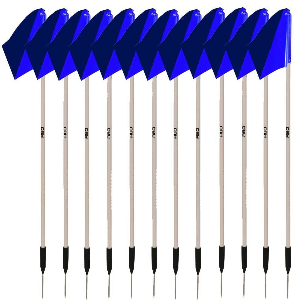 Sideline Pole with Club Colours Flag Sets - Royal Blue / Navy BlueSet of 14
