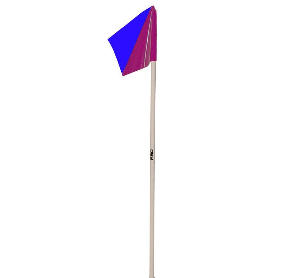 Sideline Pole with Club Colours Flag - Royal Blue / Navy Blue