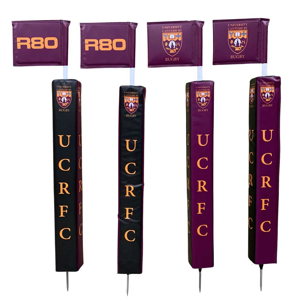 Touchline Pole with Printed Rigid Flag & Protector - 