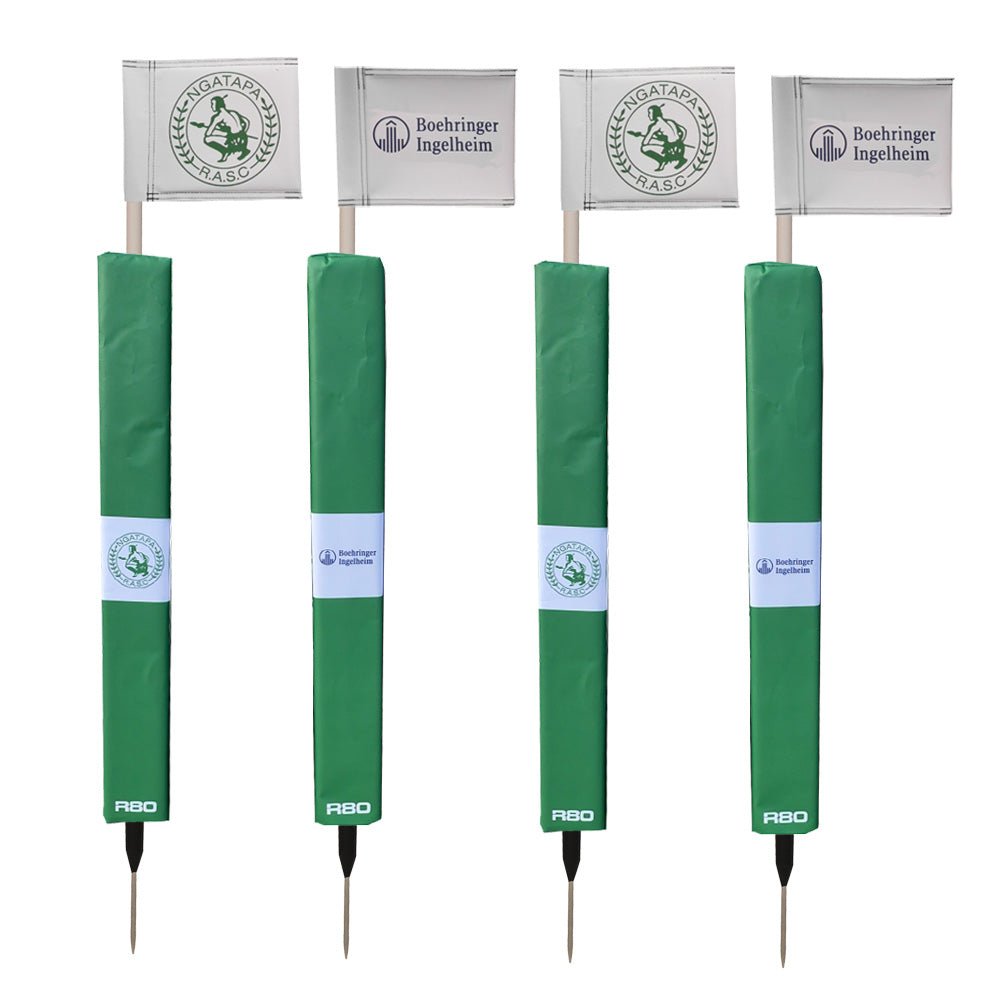 Touchline Pole with Printed Rigid Flag & Protector - 