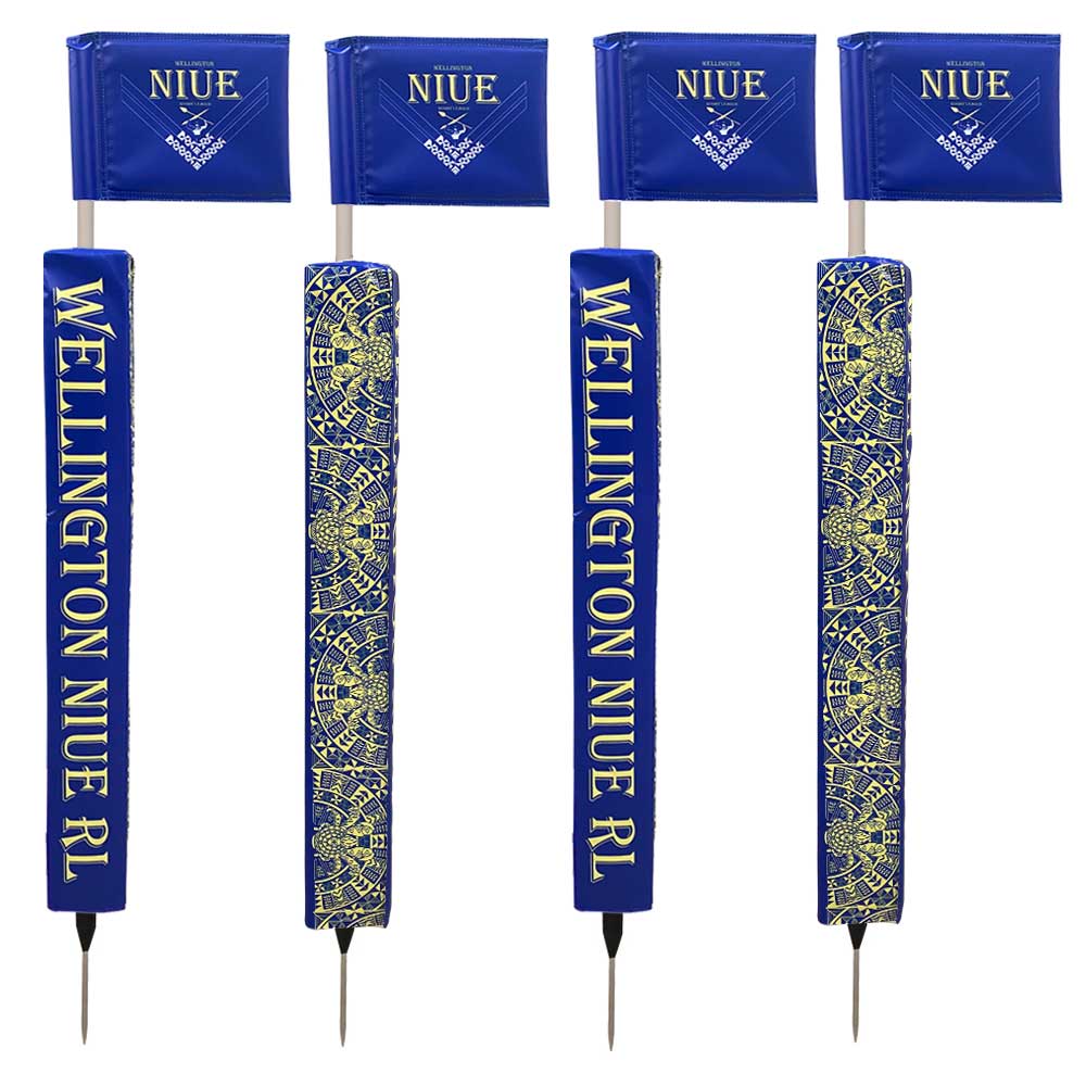 Touchline Pole with Printed Rigid Flag & Protector - 