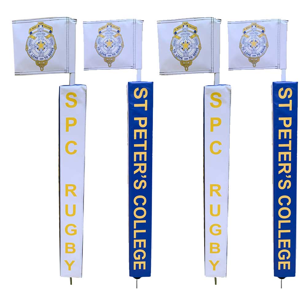 Touchline Pole with Printed Rigid Flag & Protector - 