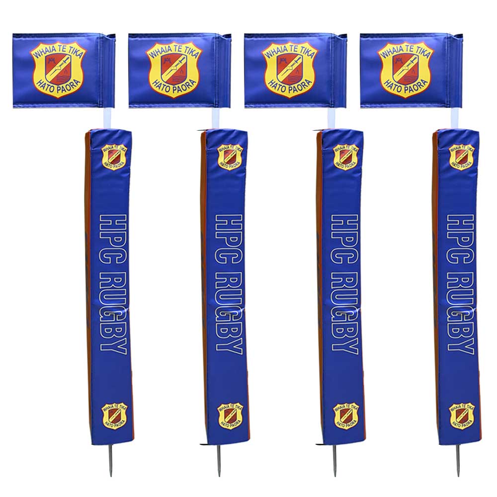 Touchline Pole with Printed Rigid Flag & Protector - 