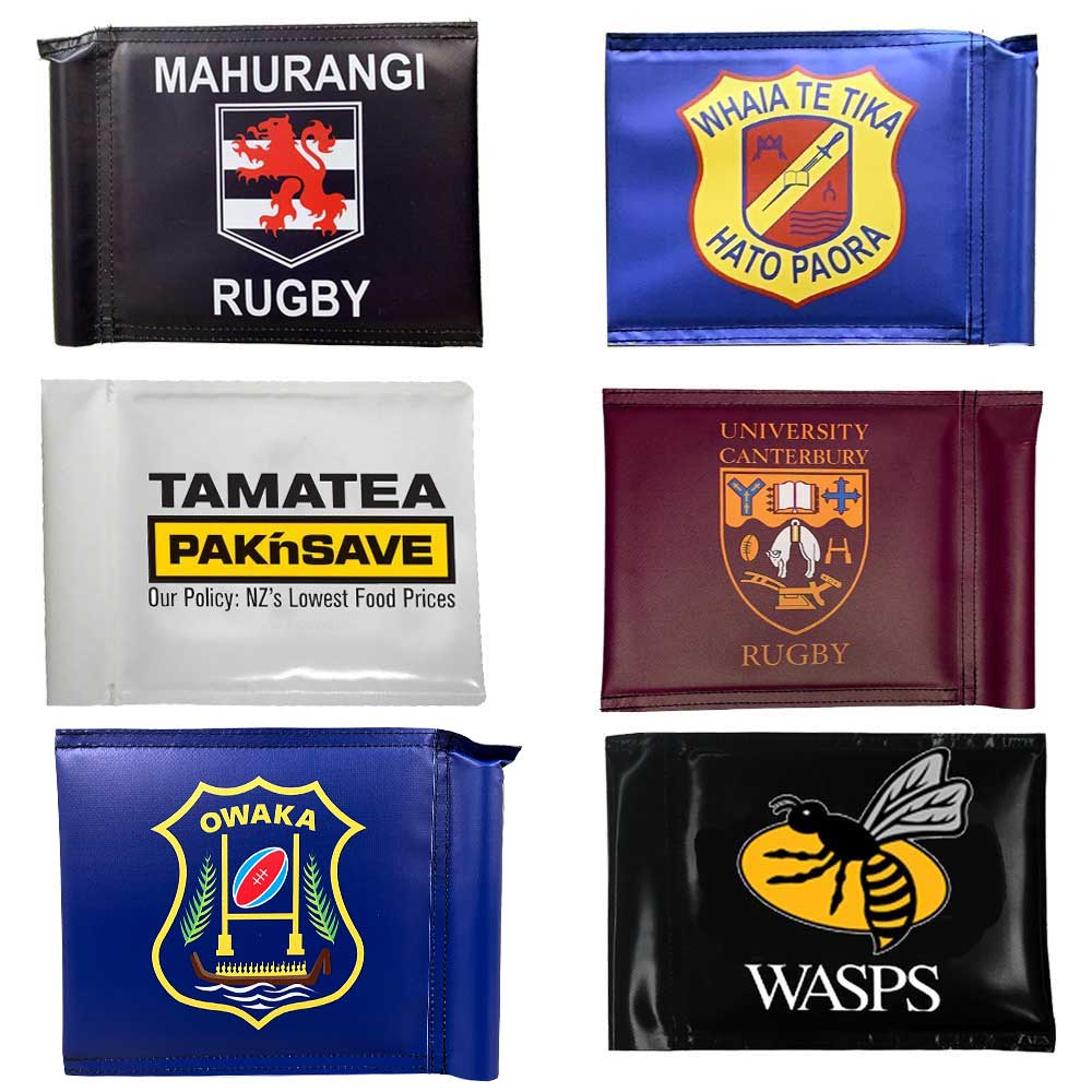 Custom Printed Rigid Touchline Flags - Black