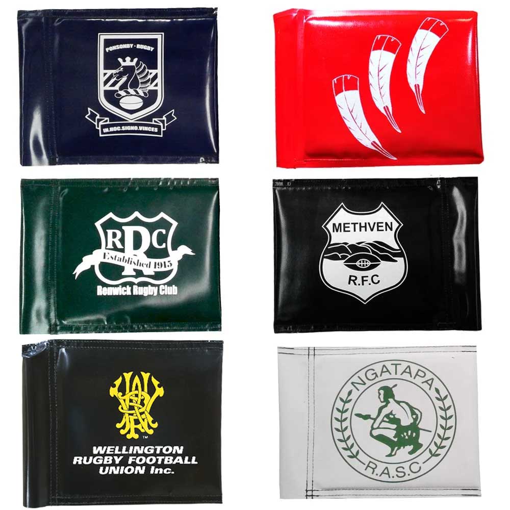 Custom Printed Rigid Touchline Flags - Black