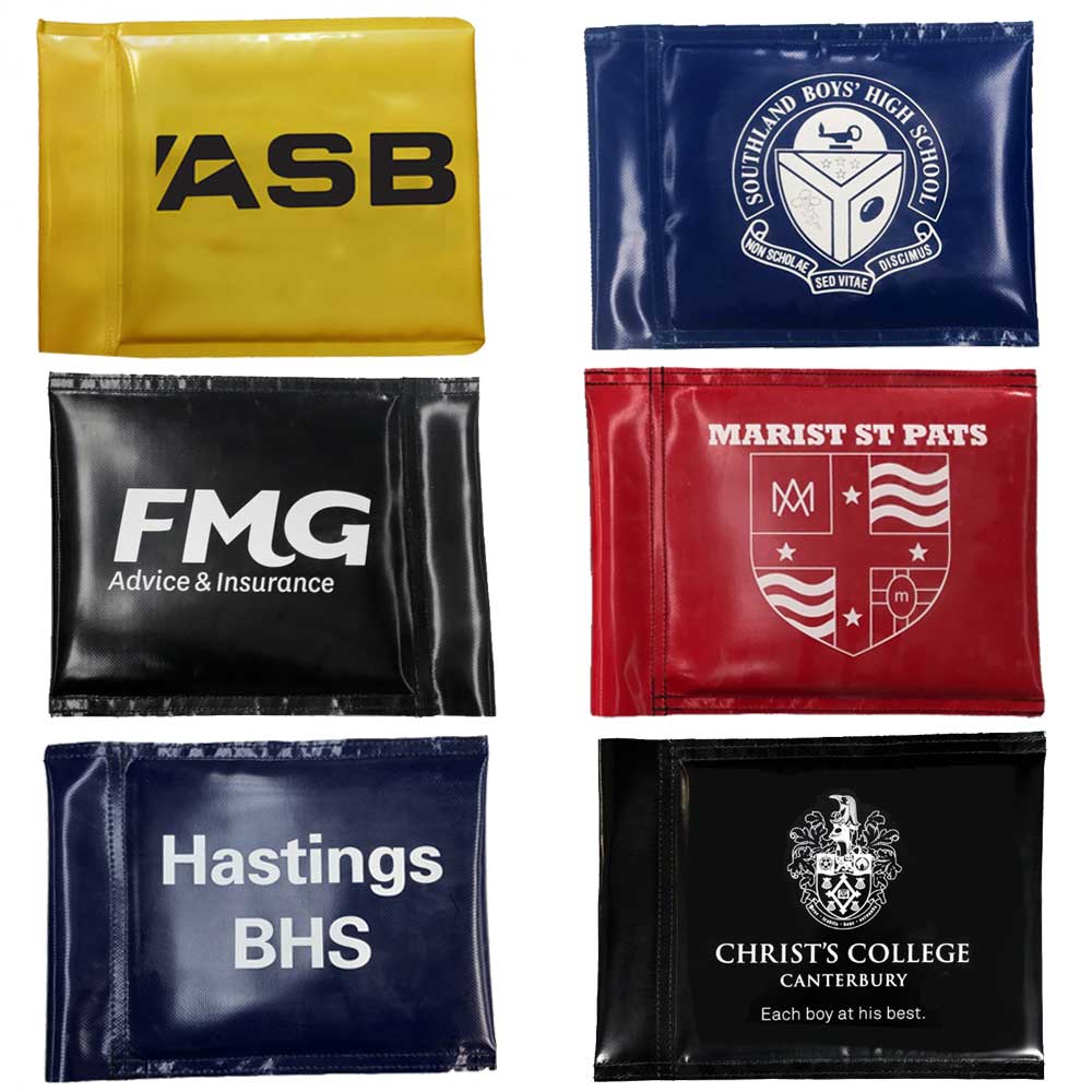 Custom Printed Rigid Touchline Flags - Black