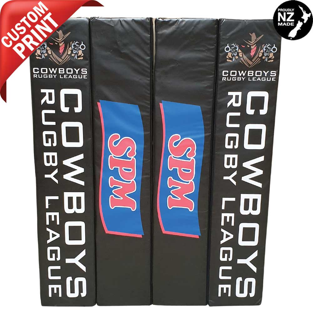 Digitally Printed Rugby Goal Post Protector Pads - 