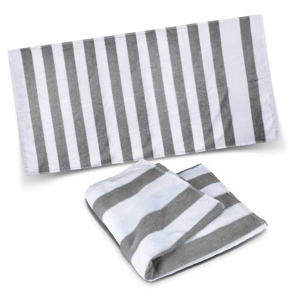 5-piece Craig bath towel set in stripped cotton terry Black & White |  Missoni