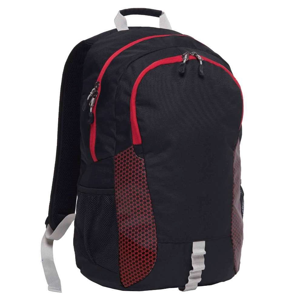 Grommet Backpack - black/red