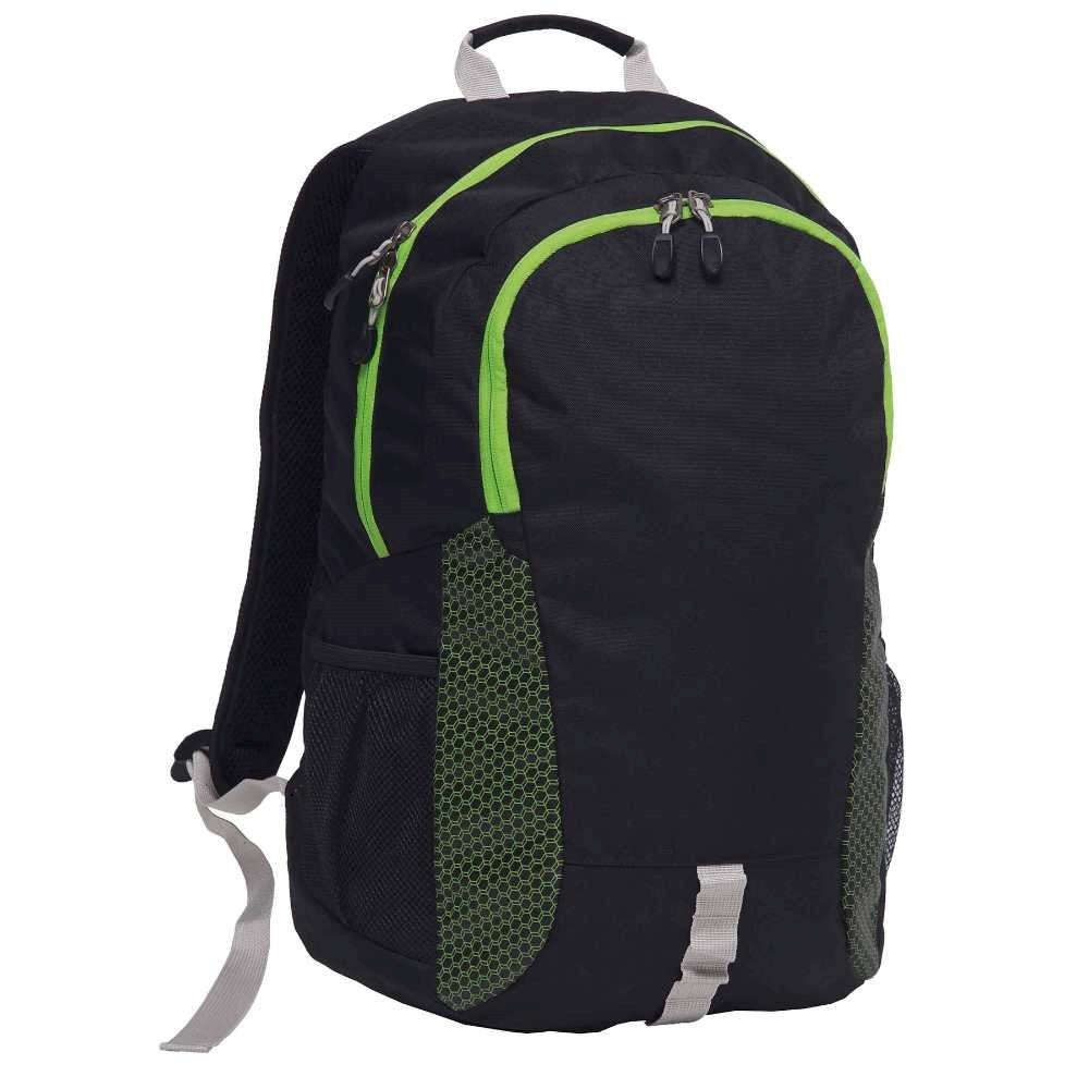 Grommet Backpack - black/lime