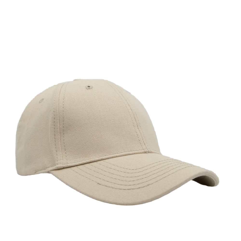 Headwear24 6 Panel Brushed Cotton - Stone