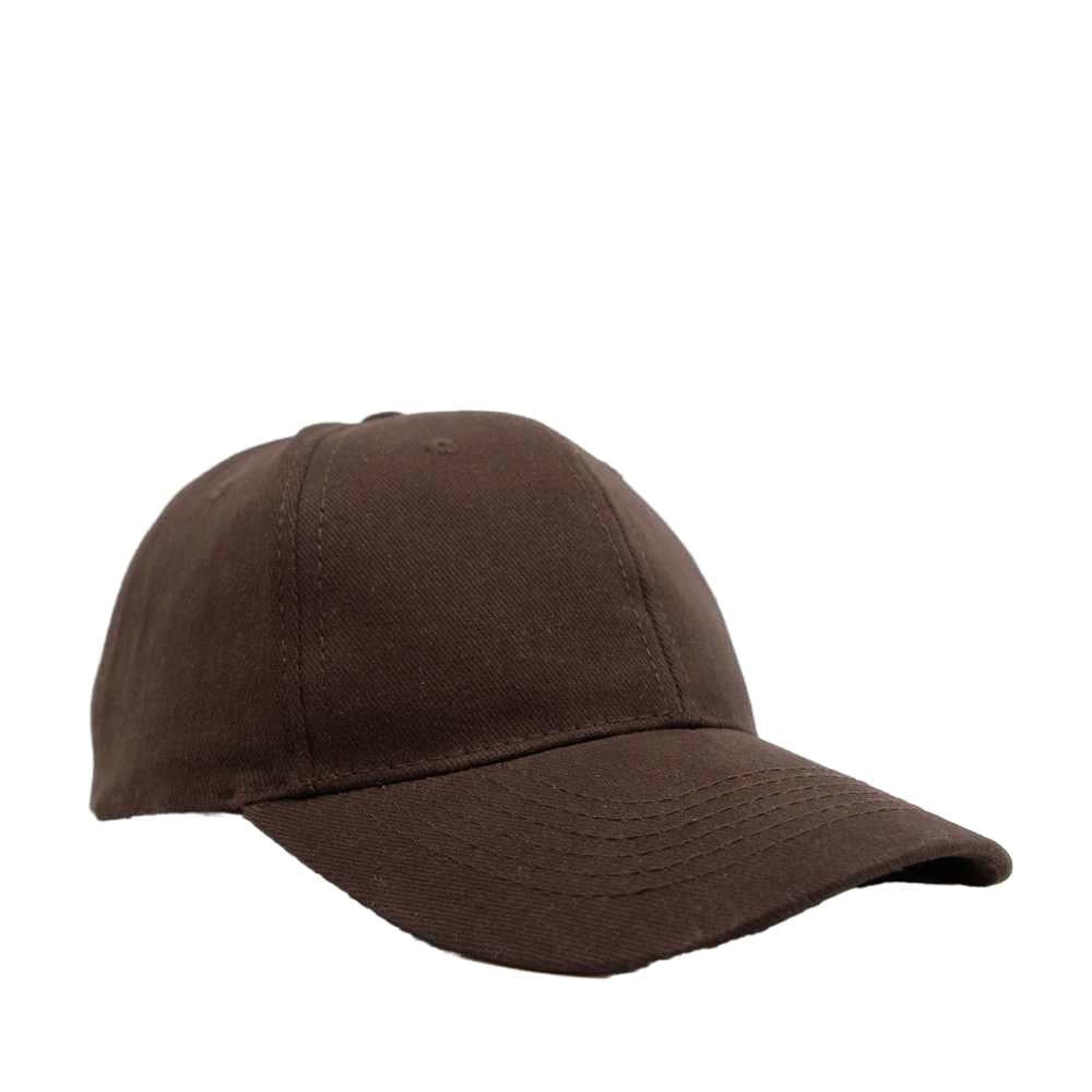 Headwear24 6 Panel Brushed Cotton - Chocolate