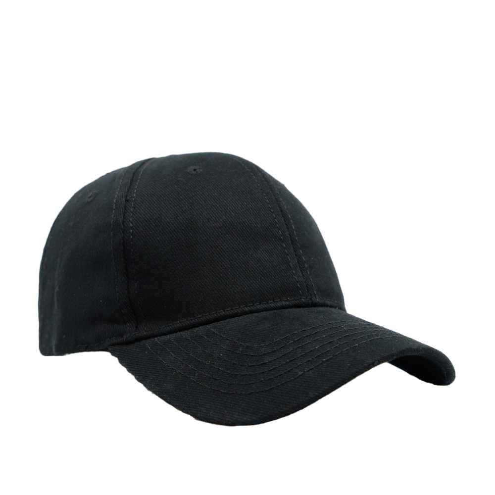 Headwear24 6 Panel Brushed Cotton - Black