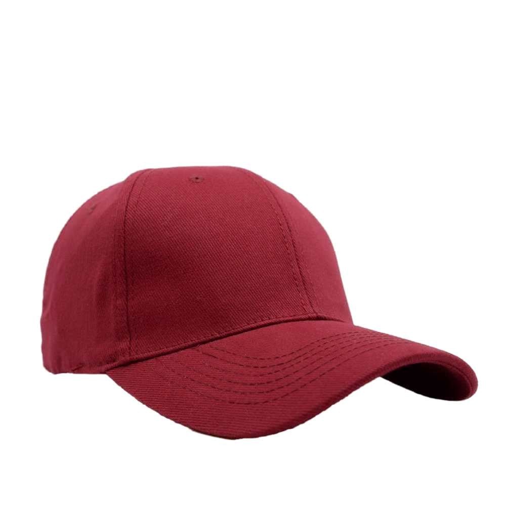 Headwear24 6 Panel Brushed Cotton - Burgundy