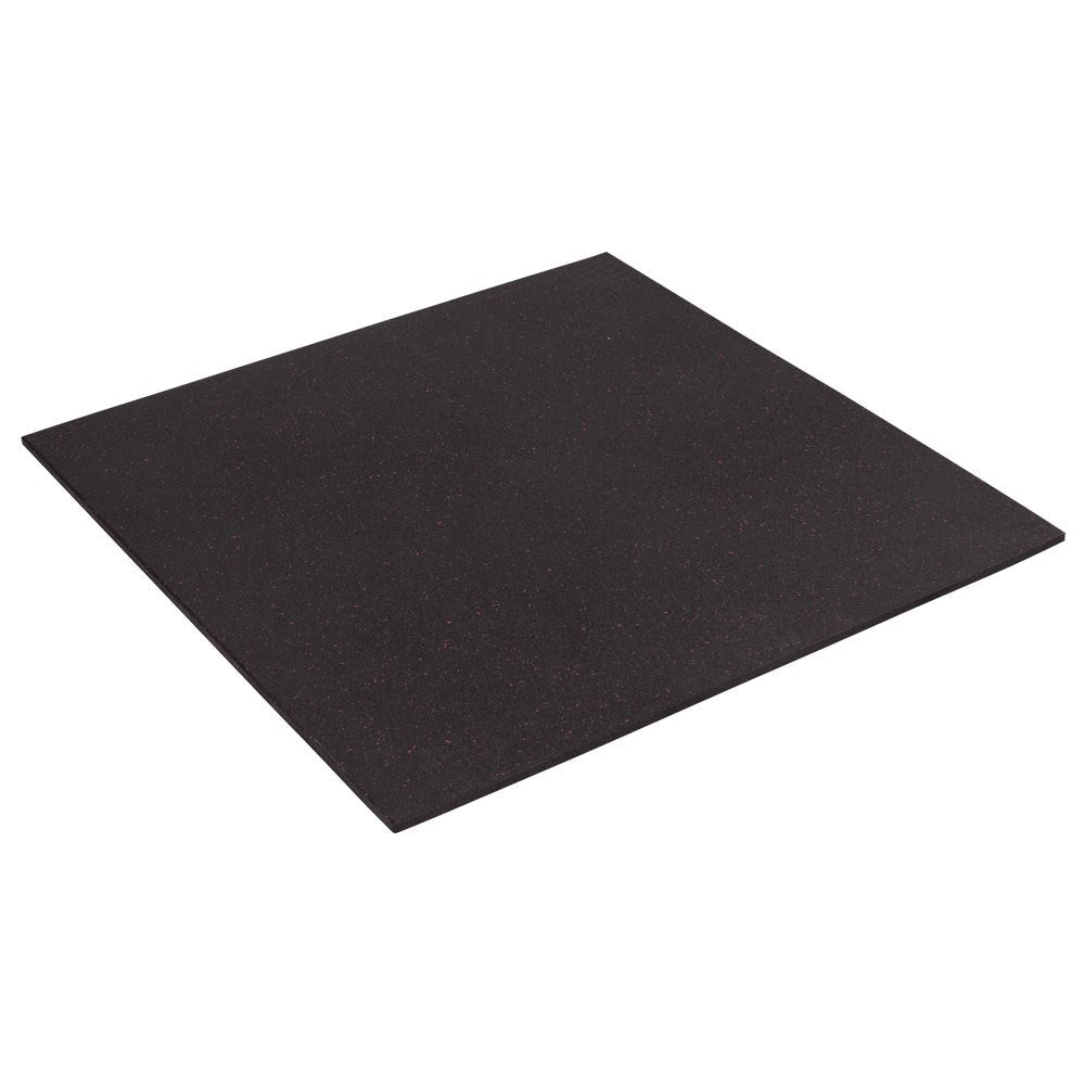 Heavy Duty Rubber Gym Tiles - Black with Red Speckles10mm