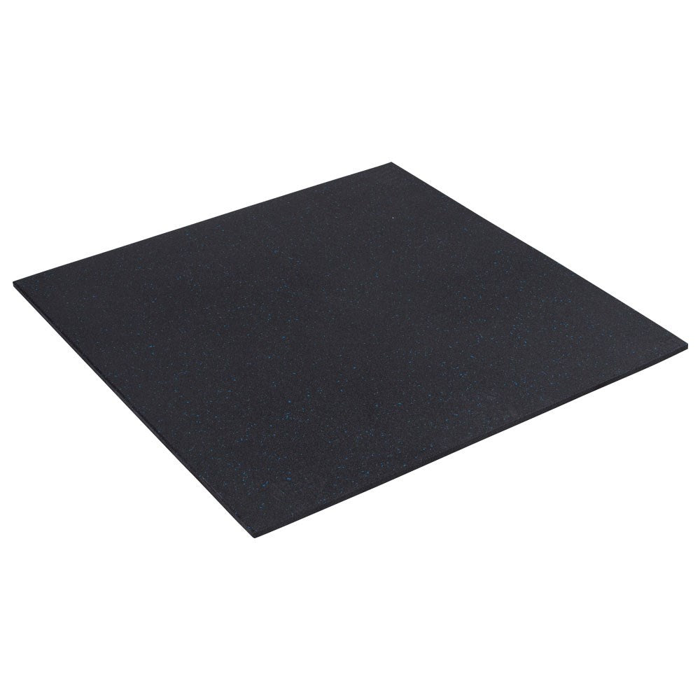 Heavy Duty Rubber Gym Tiles - Black with Blue Speckles13mm
