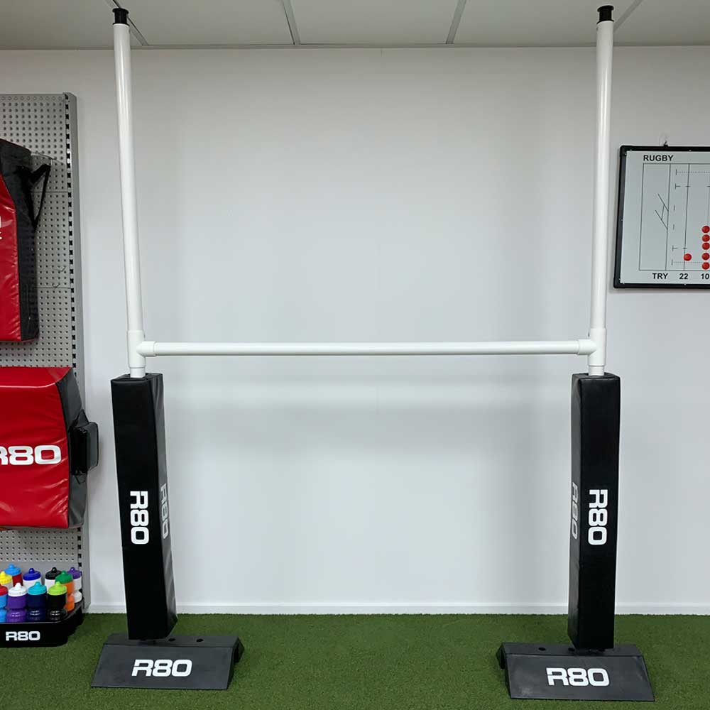 Junior Portable Goal Posts - Indoor / Hard Surface with Pads - R80 Rugby