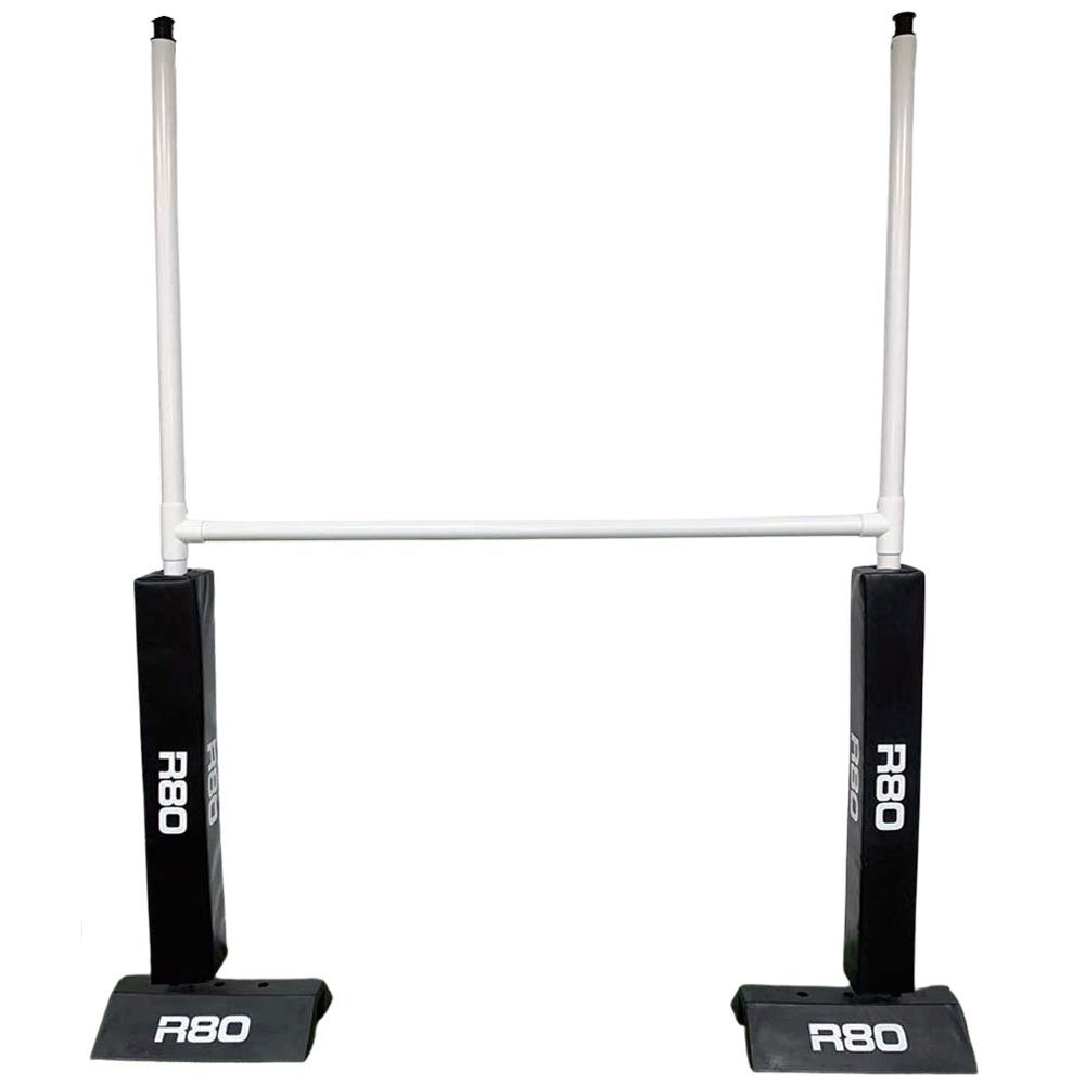 R80 Junior Portable Goal Posts - Indoor / Hard Surface Set with Pads ...