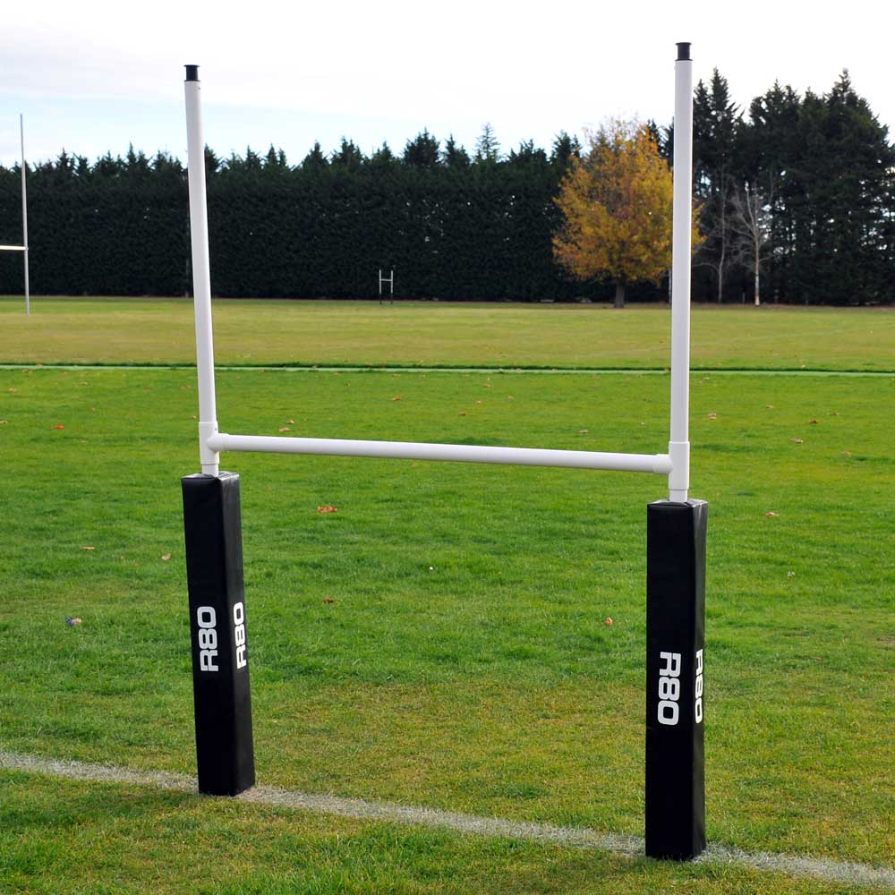R80 Junior Premier Portable Goal Posts with Pads - 