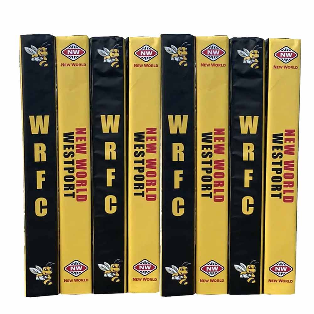 Digital Colour Printed Touchline Pole Protectors - 1m high x 12.5cm sides.