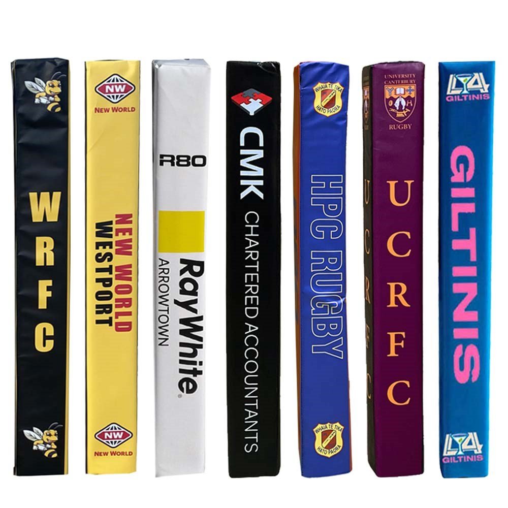 Digital Colour Printed Touchline Pole Protectors - 1m high x 12.5cm sides.