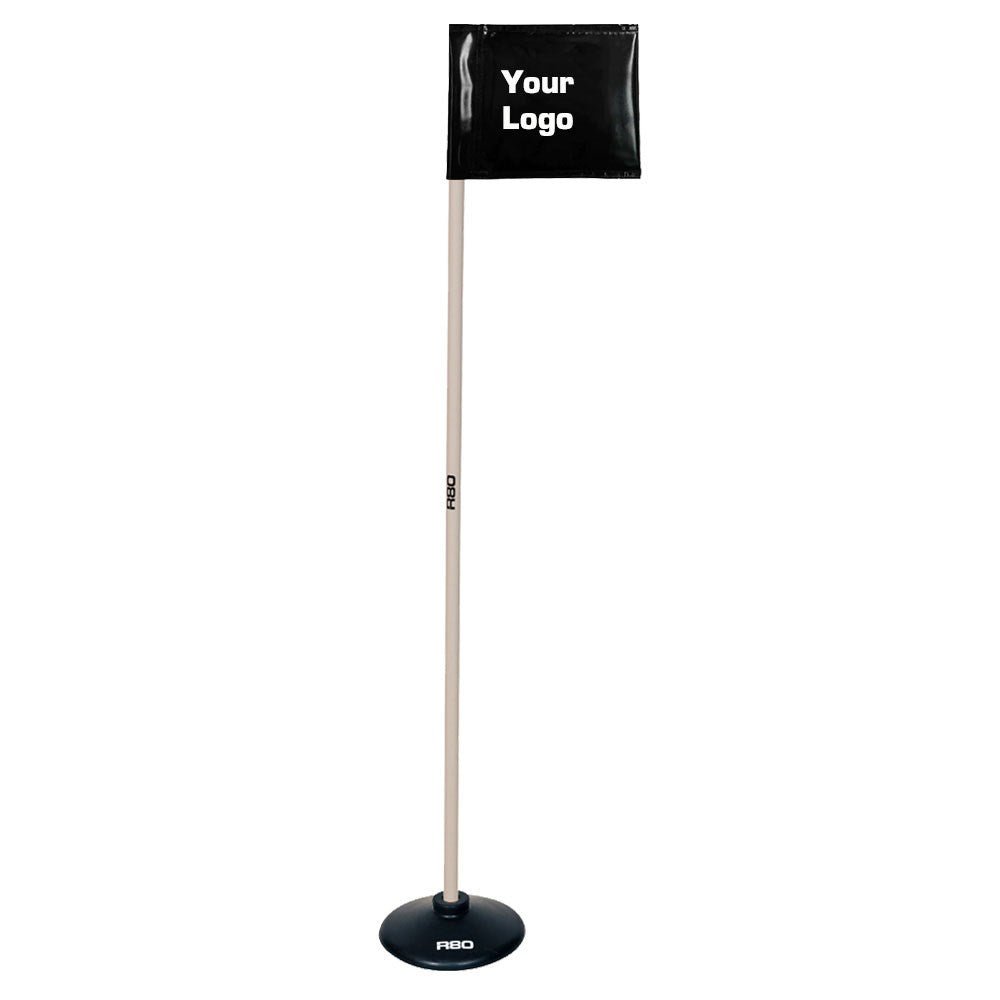 Printed Artificial Surface Indoor / Pole with Rigid Flag - Black