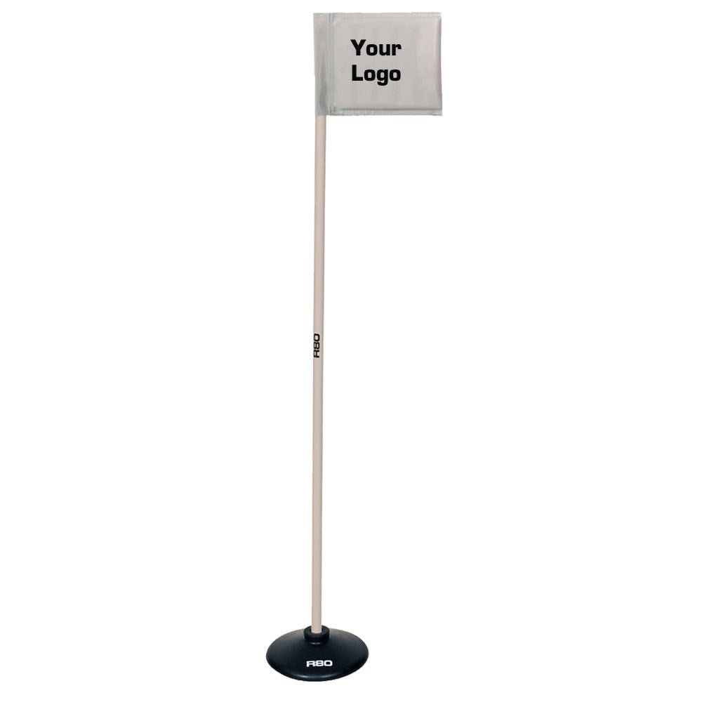 Printed Artificial Surface Indoor / Pole with Rigid Flag - White