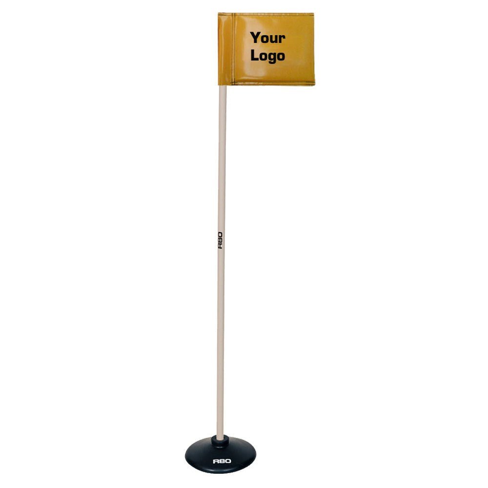 Printed Artificial Surface Indoor / Pole with Rigid Flag - Yellow