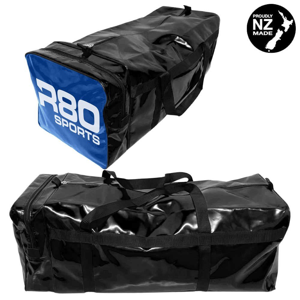 R80 Club Kit Colours Gear Bag Black with End Pocket - Royal BlueMedium