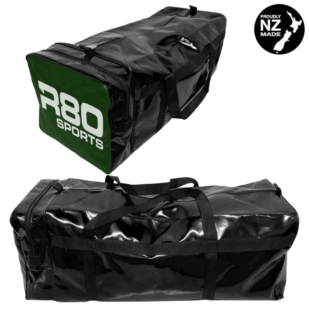 R80 Club Kit Colours Gear Bag Black with End Pocket - GreenMedium