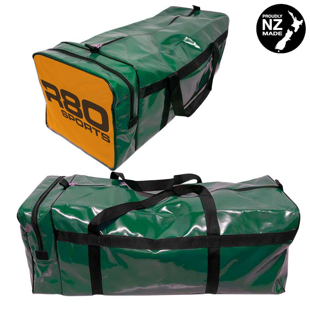 R80 Club Kit Colours Gear Bag Green with End Pocket - OrangeMedium
