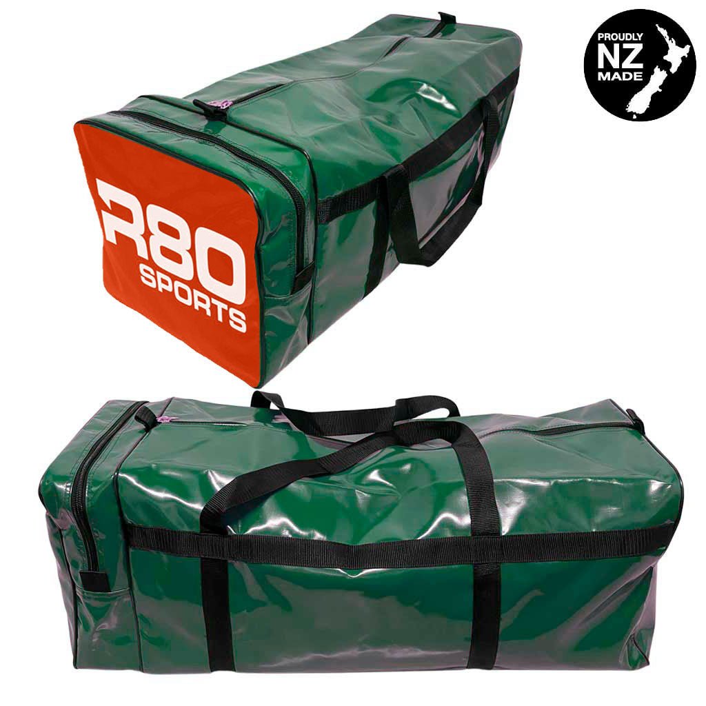 R80 Club Kit Colours Gear Bag Green with End Pocket - WhiteJumbo