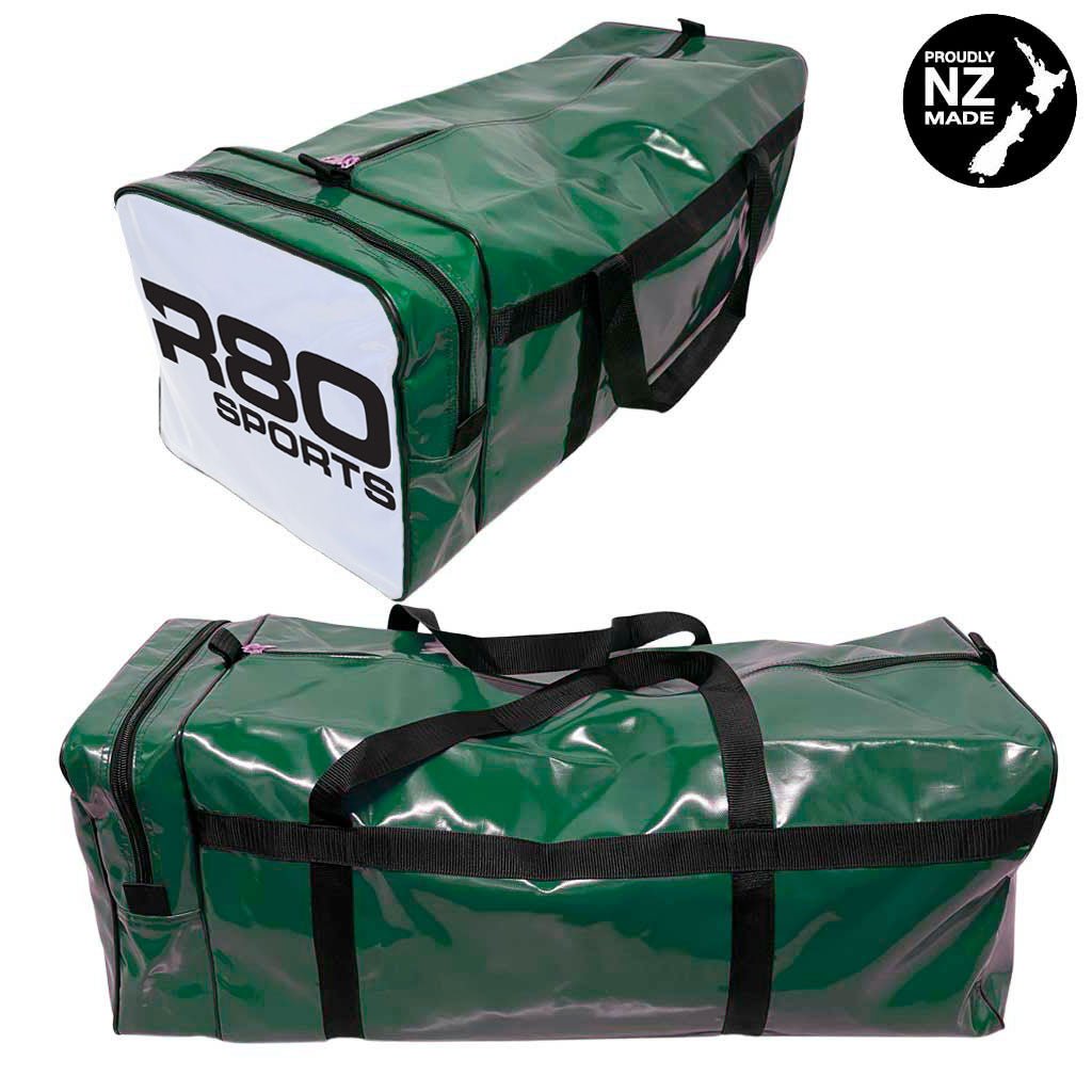 R80 Club Kit Colours Gear Bag Green with End Pocket - WhiteMedium