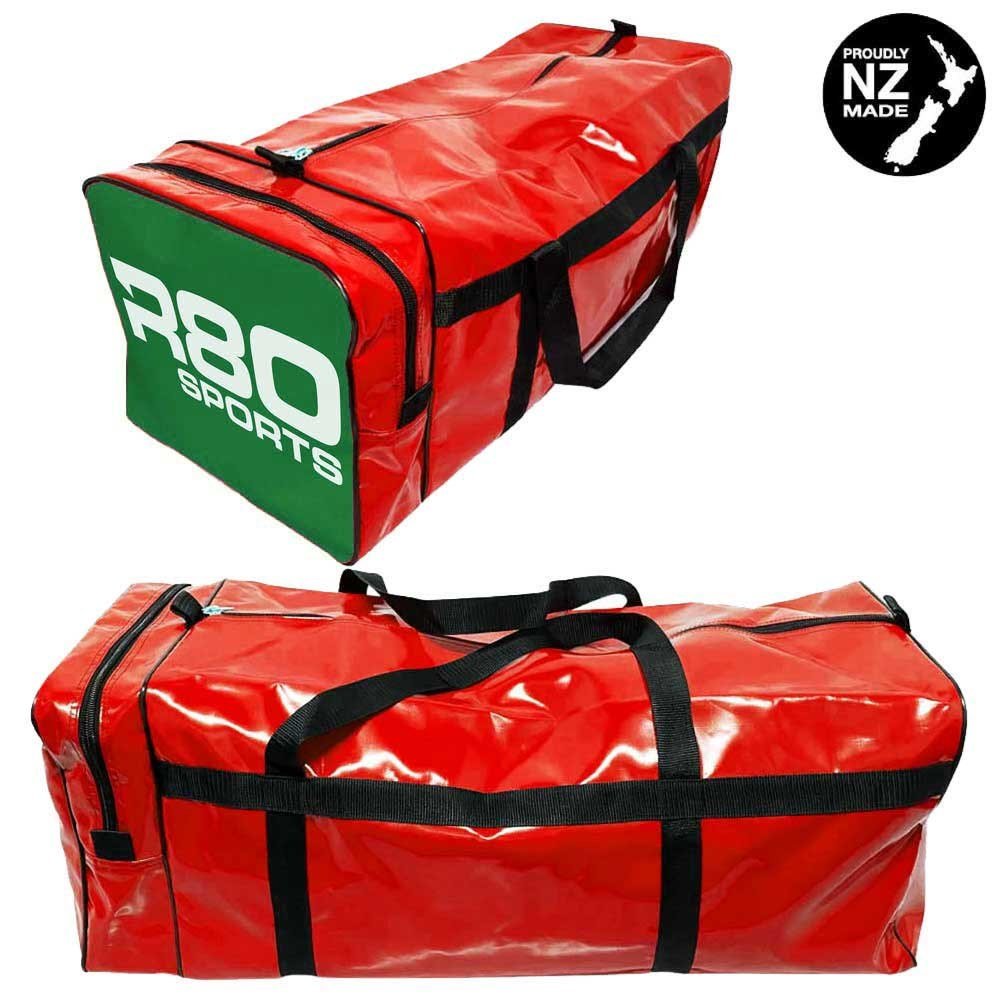 R80 Club Kit Colours Gear Bag Red with End Pocket - GreenMedium